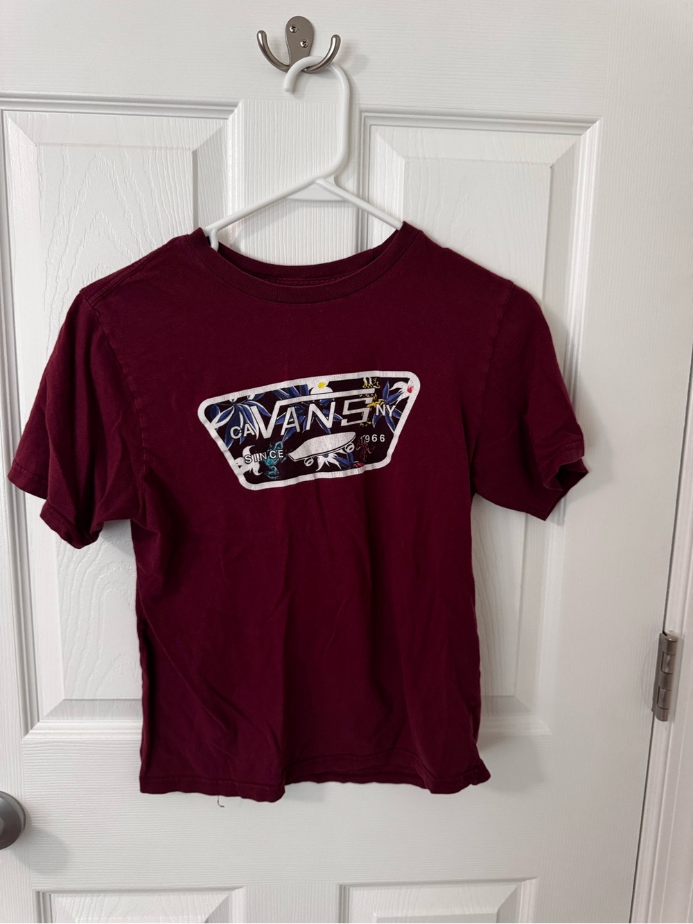 Vans Maroon Logo Graphic Tee - M